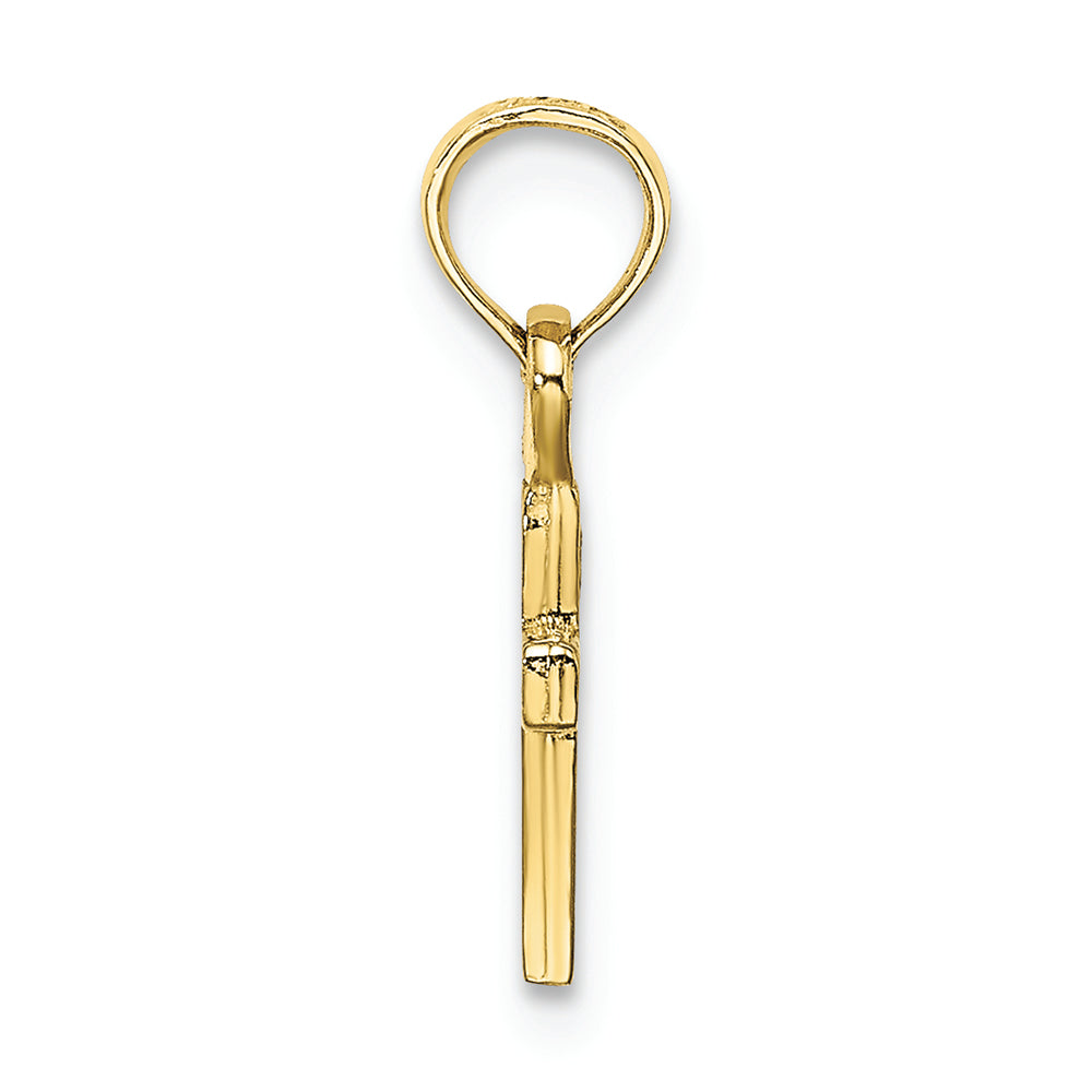 FJC Finejewelers 10k Yellow Gold 3d Mini Cross Charm