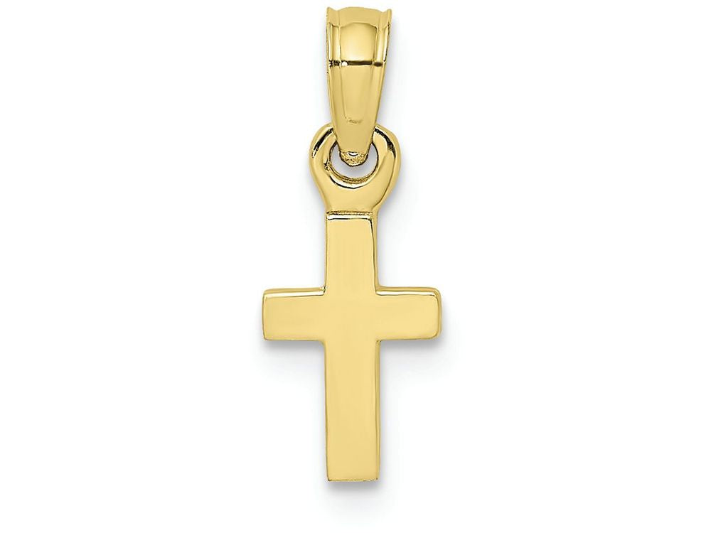 FJC Finejewelers 10k Yellow Gold 3d Mini Cross Charm