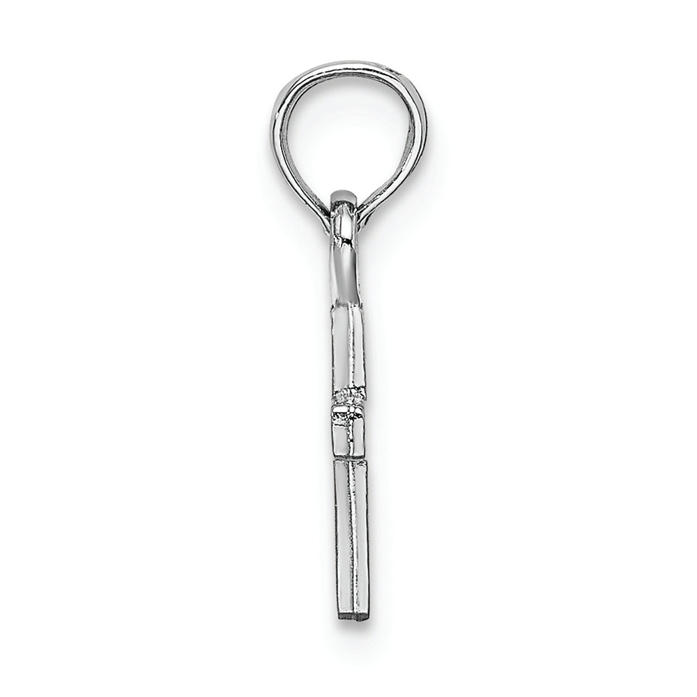 FJC Finejewelers 10k White Gold 3d Mini Cross Charm