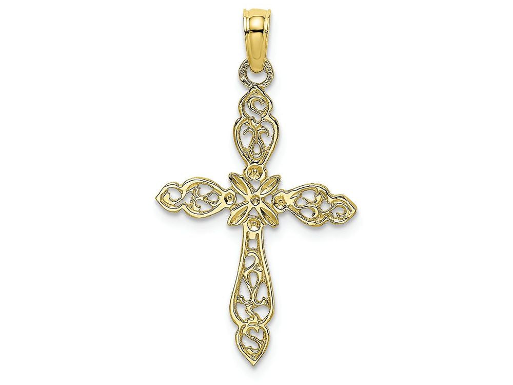 FJC Finejewelers 10k Yellow Gold Cross with X Center Charm