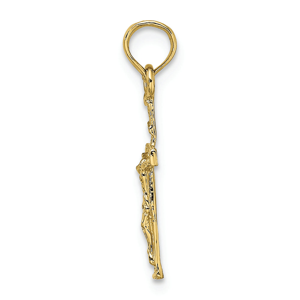 FJC Finejewelers 10k Yellow Gold Mini Crucifix Charm + Block Cross