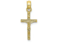 FJC Finejewelers 10k Yellow Gold Mini Crucifix Charm + Block Cross