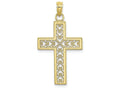 FJC Finejewelers 10k Yellow Gold Beaded Outlinefiligree Center Cross Charm