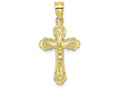 FJC Finejewelers 10k Yellow Gold Crucifix with Scalloped Edge Charm