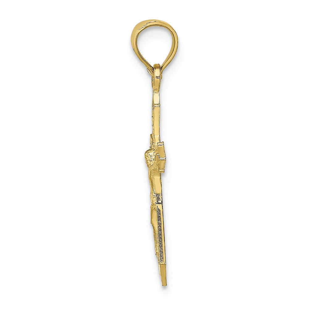 FJC Finejewelers 10k Yellow Gold Crucifix with Arrow Pointed Ends Charm