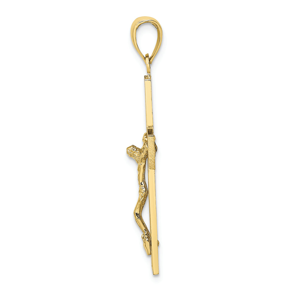 FJC Finejewelers 10k Yellow Gold Crucifix On Swirl Cross Charm