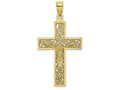FJC Finejewelers 10k Yellow Gold Crucifix On Swirl Cross Charm