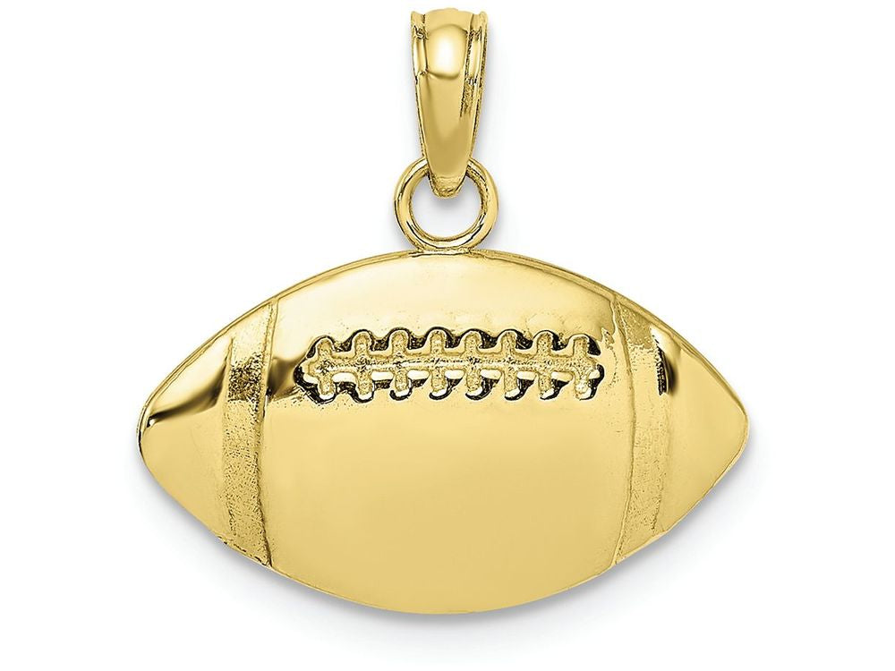FJC Finejewelers 10k Yellow Gold Football Charm Engraveable