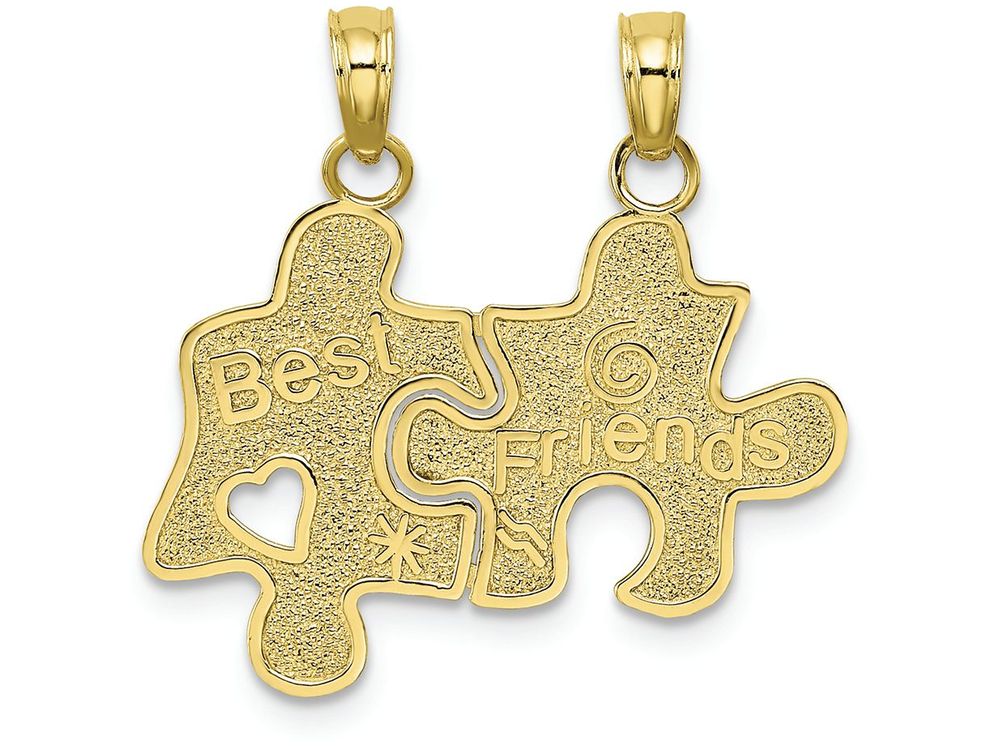 FJC Finejewelers 10k Yellow Gold Best Friends Breakable Puzzle Pieces Charm