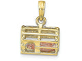 FJC Finejewelers 10k Two-tone Gold 3d Lobster(pink)in Trap Moveable Charm