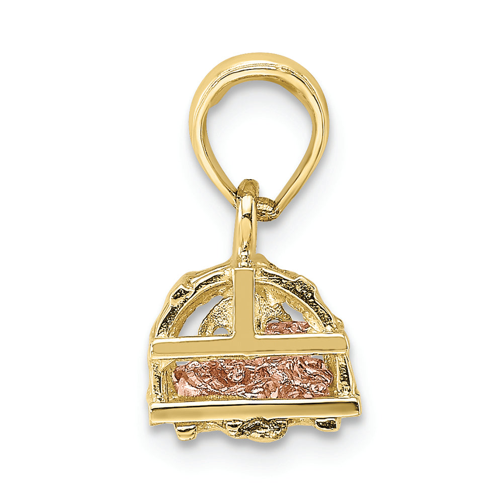 FJC Finejewelers 10k Two-tone Gold 3d Lobster(pink)in Trap Moveable Charm