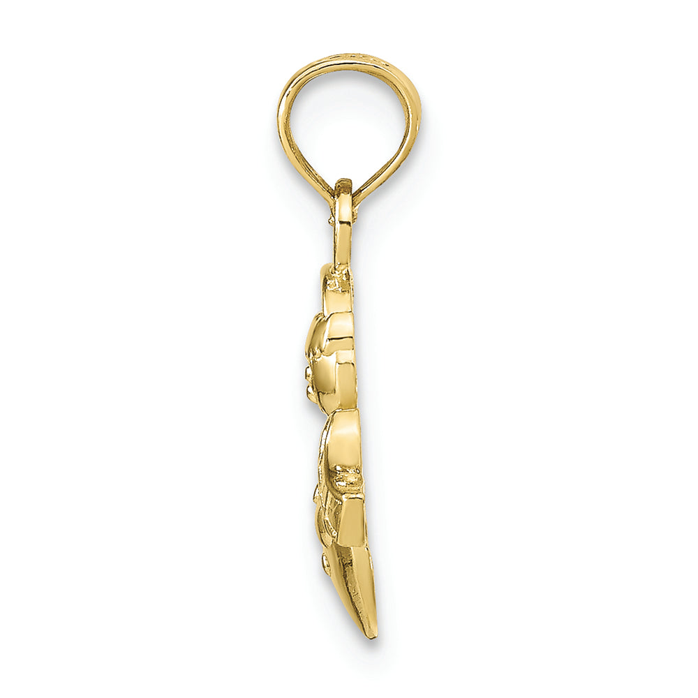 FJC Finejewelers 10k Yellow Gold Snowman with Scarf Hat Charm