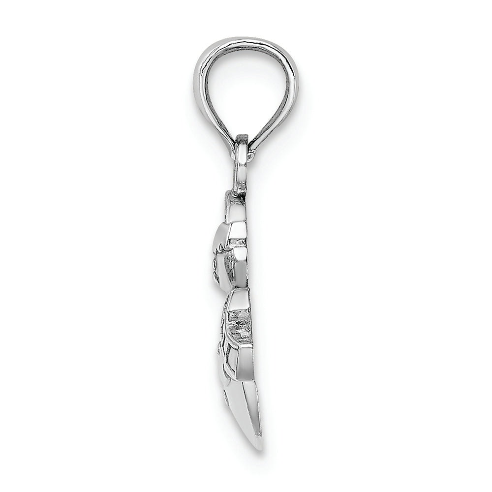 FJC Finejewelers 10k White Gold Snowman with Scarf Hat Charm