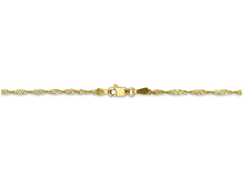 FJC Finejewelers 16 Inch 10k 1.70mm Singapore Chain Necklace