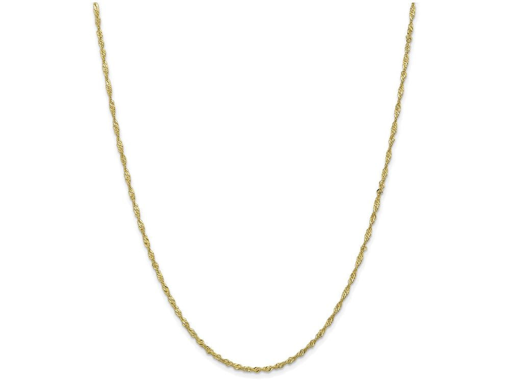 FJC Finejewelers 18 Inch 10k 1.70mm Singapore Chain Necklace