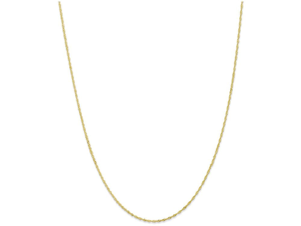 FJC Finejewelers 16 Inch 10k 1.10mm Singapore Chain Necklace