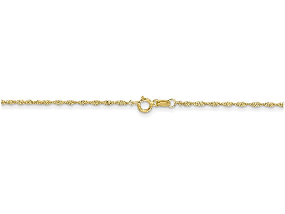 FJC Finejewelers 18 Inch 10k 1.10mm Singapore Chain Necklace