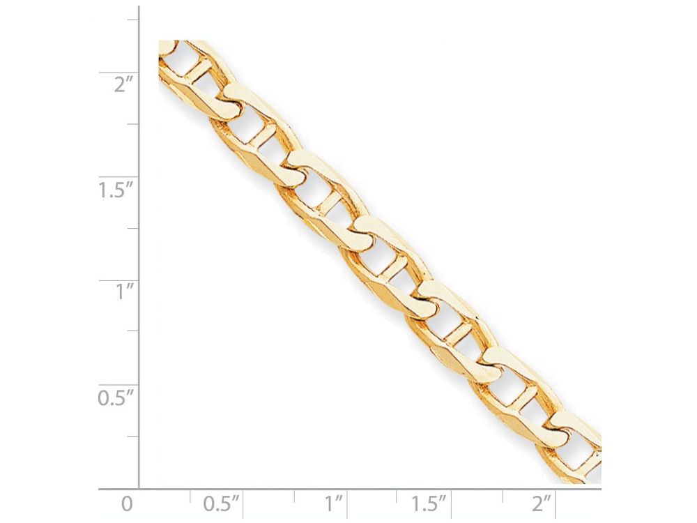 FJC Finejewelers 8 Inch 10k 7mm Hand-polished Anchor Link Chain Bracelet