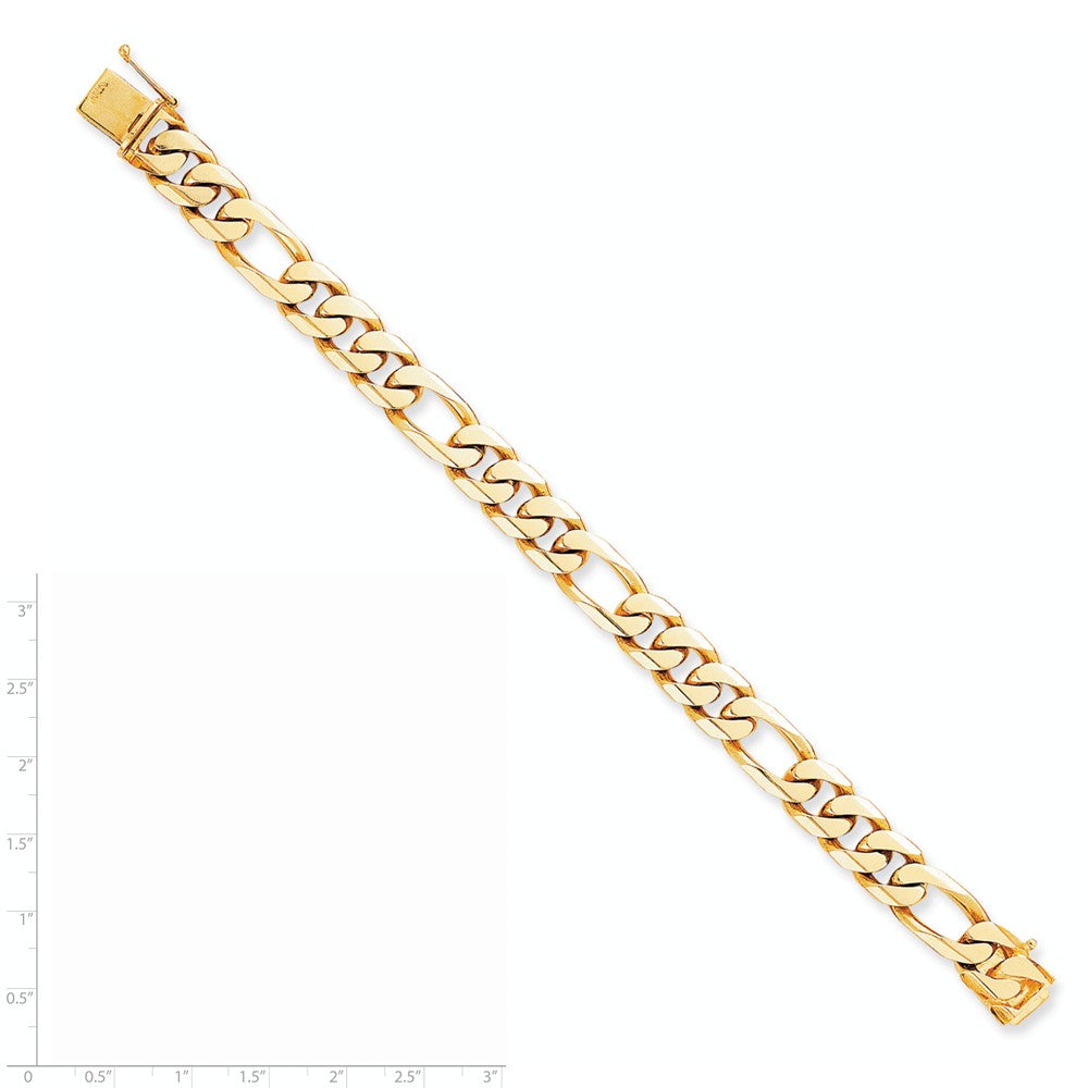 FJC Finejewelers 8 Inch 10k 11mm Hand Polished Figaro Chain Bracelet