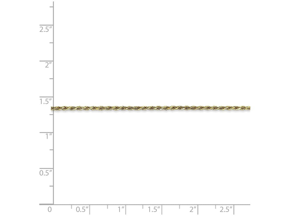 FJC Finejewelers 18 Inch 10k 1.5mm Machine Made bright-cut Rope Chain Necklace