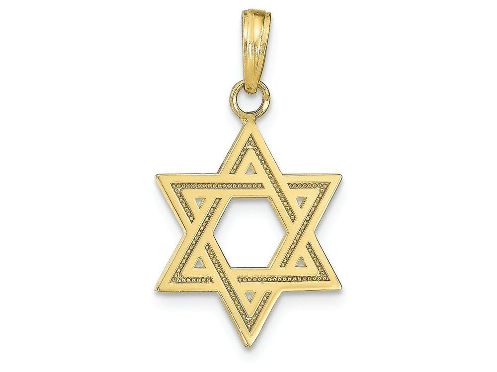 FJC Finejewelers 10k Yellow Gold Jewish Star Of David with Edges Charm