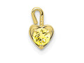 FJC Finejewelers 10k Yellow Gold November Synthetic Birth Month Stone Heart Charm