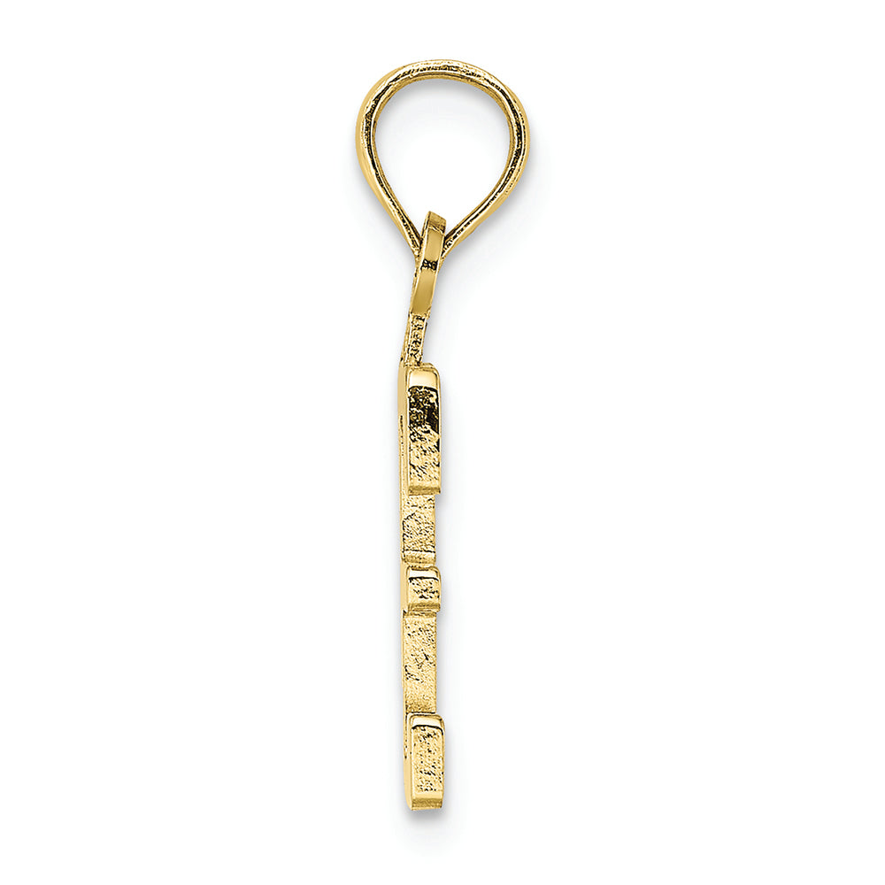 FJC Finejewelers 10k Yellow Gold 3 Block Charm