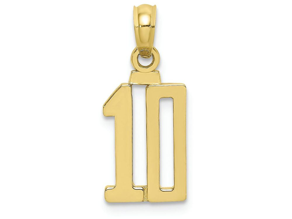 FJC Finejewelers 10k Yellow Gold 10 Block Charm