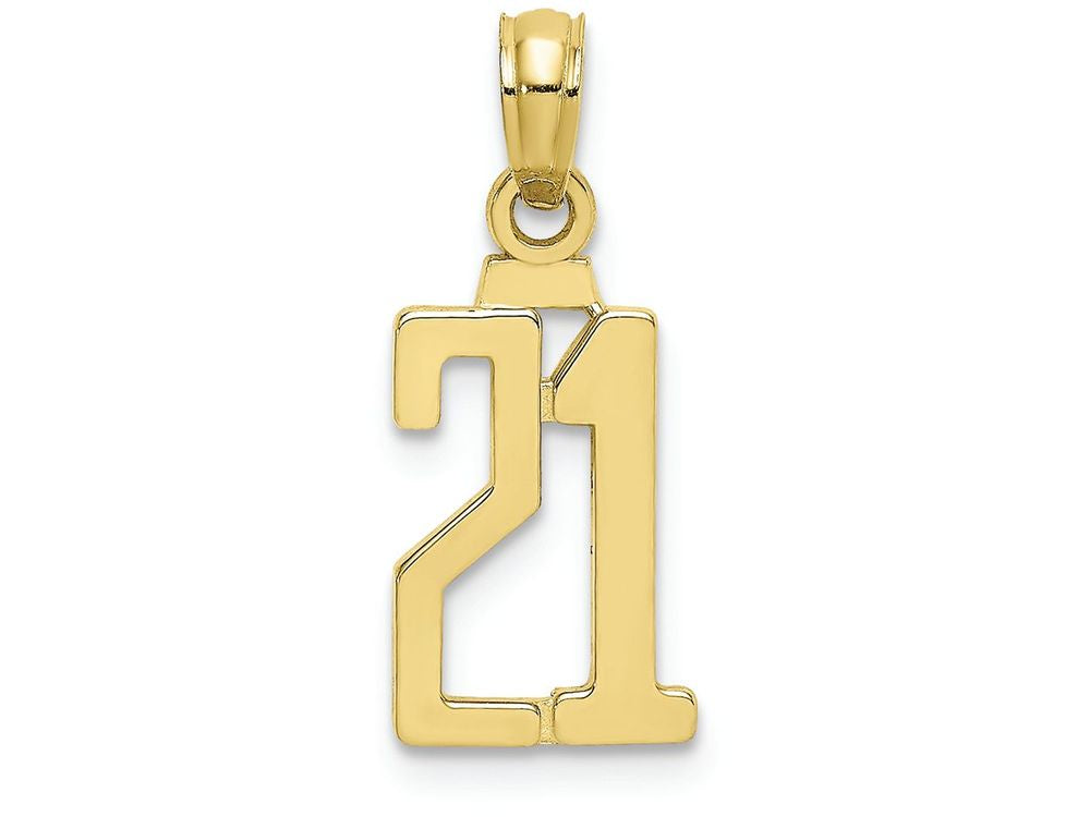 FJC Finejewelers 10k Yellow Gold 21 Block Charm