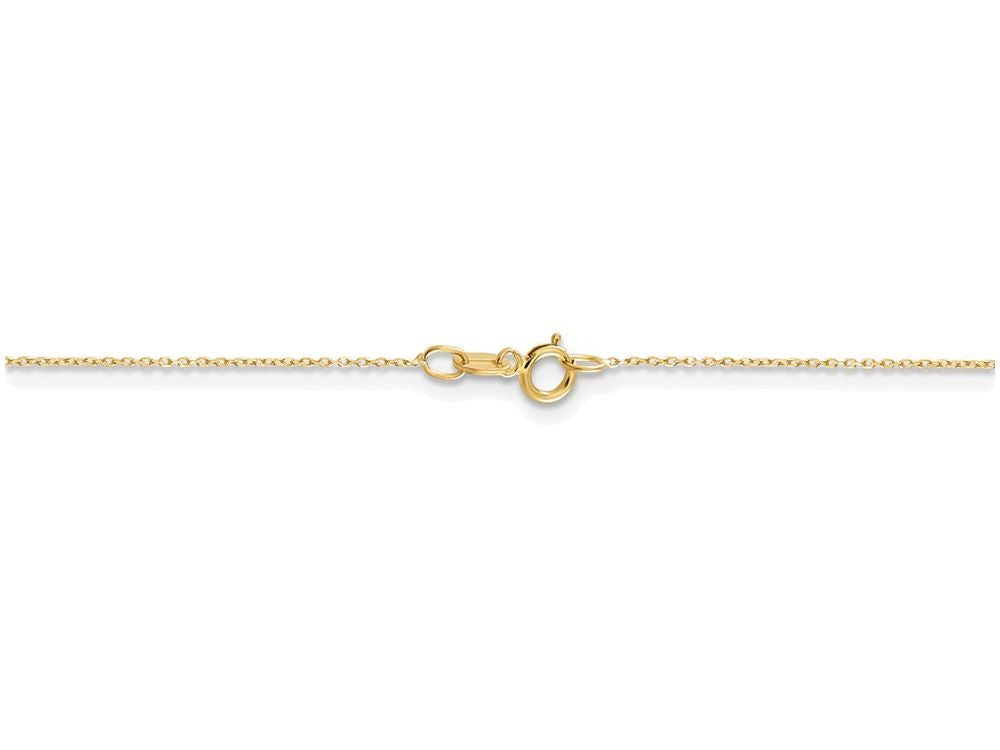 FJC Finejewelers 14 Inch 10k .6mm Solid bright-cut Cable Chain Necklace