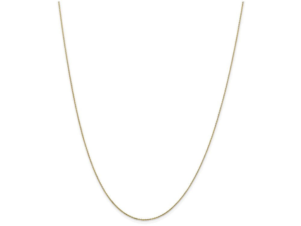 FJC Finejewelers 14 Inch 10k .6mm Solid bright-cut Cable Chain Necklace