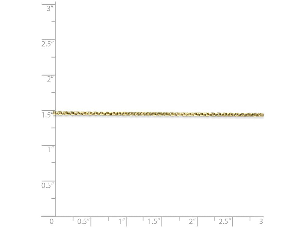 FJC Finejewelers 24 Inch 10k 1.3mm Solid bright-cut Cable Chain Necklace