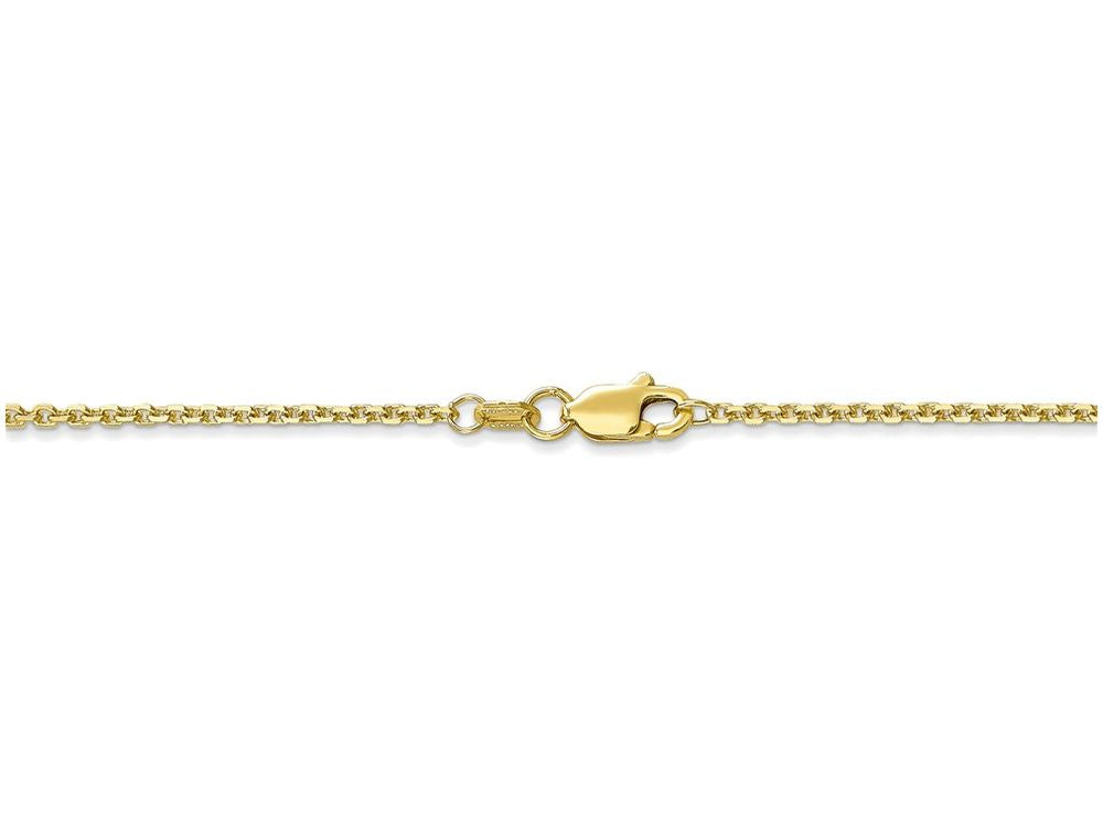 FJC Finejewelers 24 Inch 10k 1.3mm Solid bright-cut Cable Chain Necklace