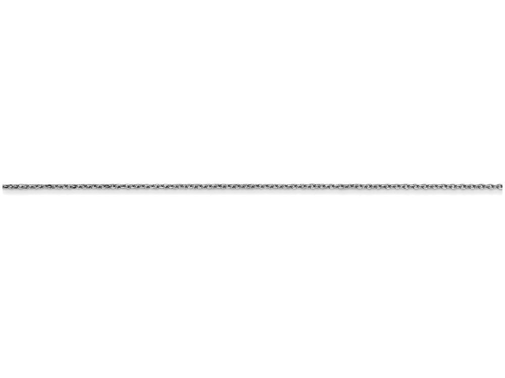 FJC Finejewelers 14 Inch 10k White Gold .6mm Solid bright-cut Cable Chain Necklace