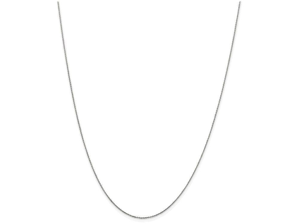 FJC Finejewelers 20 Inch 10k White Gold .6mm Solid bright-cut Cable Chain Necklace