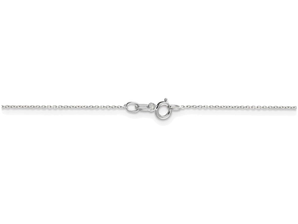 FJC Finejewelers 24 Inch 10k White Gold .6mm Solid bright-cut Cable Chain Necklace