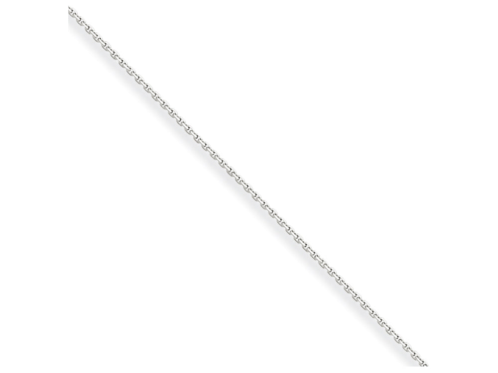 FJC Finejewelers 16 Inch 10k White Gold .8mm bright-cut Cable Chain Necklace