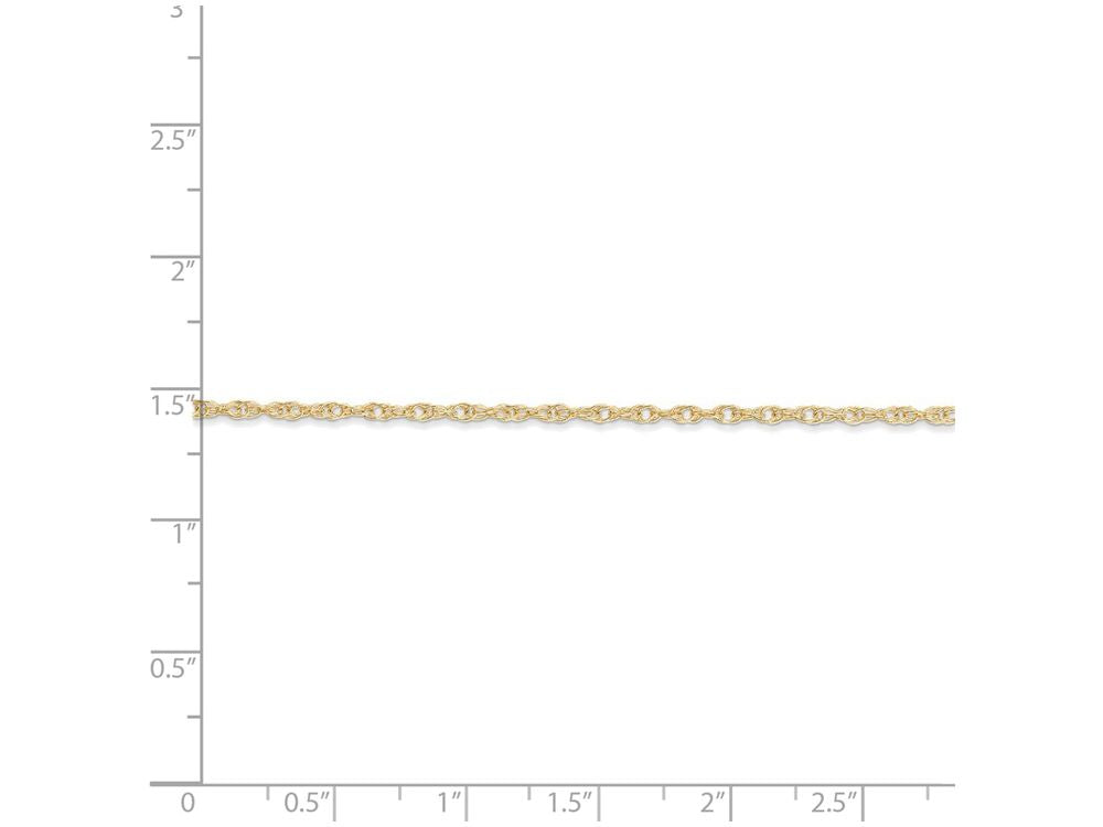 FJC Finejewelers 24 Inch 14k Yellow Gold 1.15mm Carded Cable Rope Chain Necklace