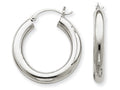 FJC Finejewelers 10k White Gold 4mm X 25mm Tube Hoop Earrings