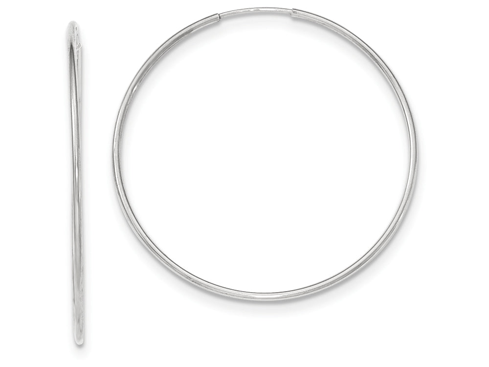 FJC Finejewelers 10k White Gold Endless Hoop Earrings