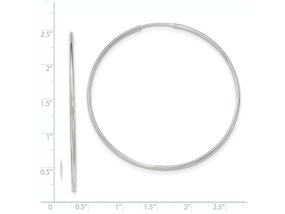 FJC Finejewelers 10k White Gold Endless Hoop Earrings