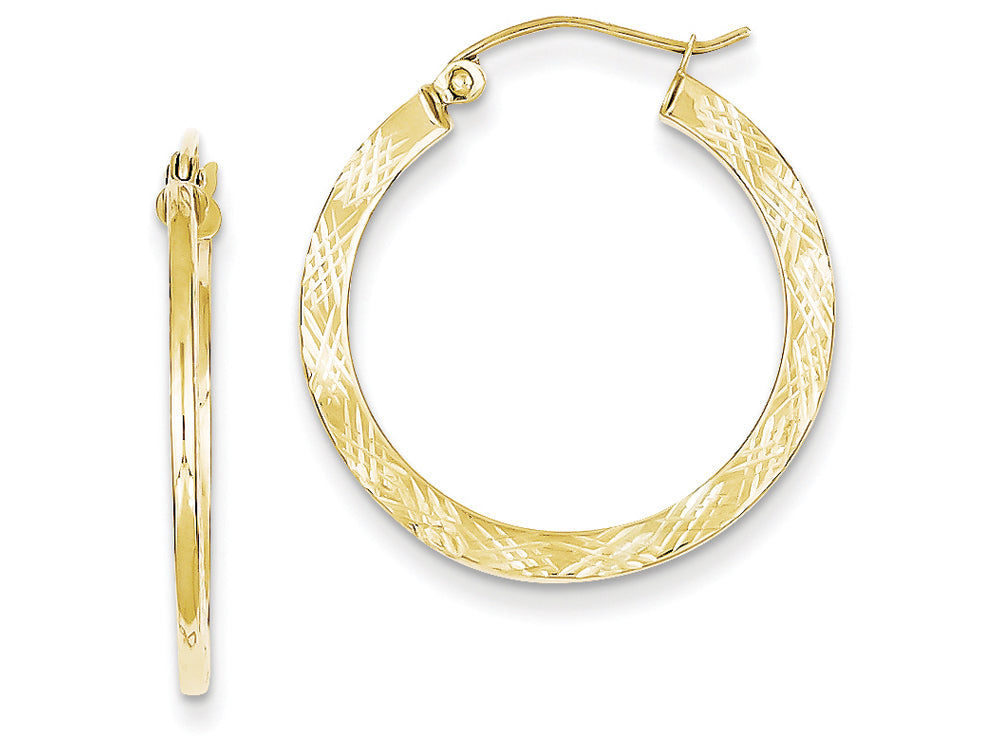 FJC Finejewelers 10k Textured Hoop Earrings
