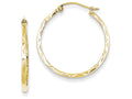 FJC Finejewelers 10k 1.5x25mm Bright Cut Hoop Earrings