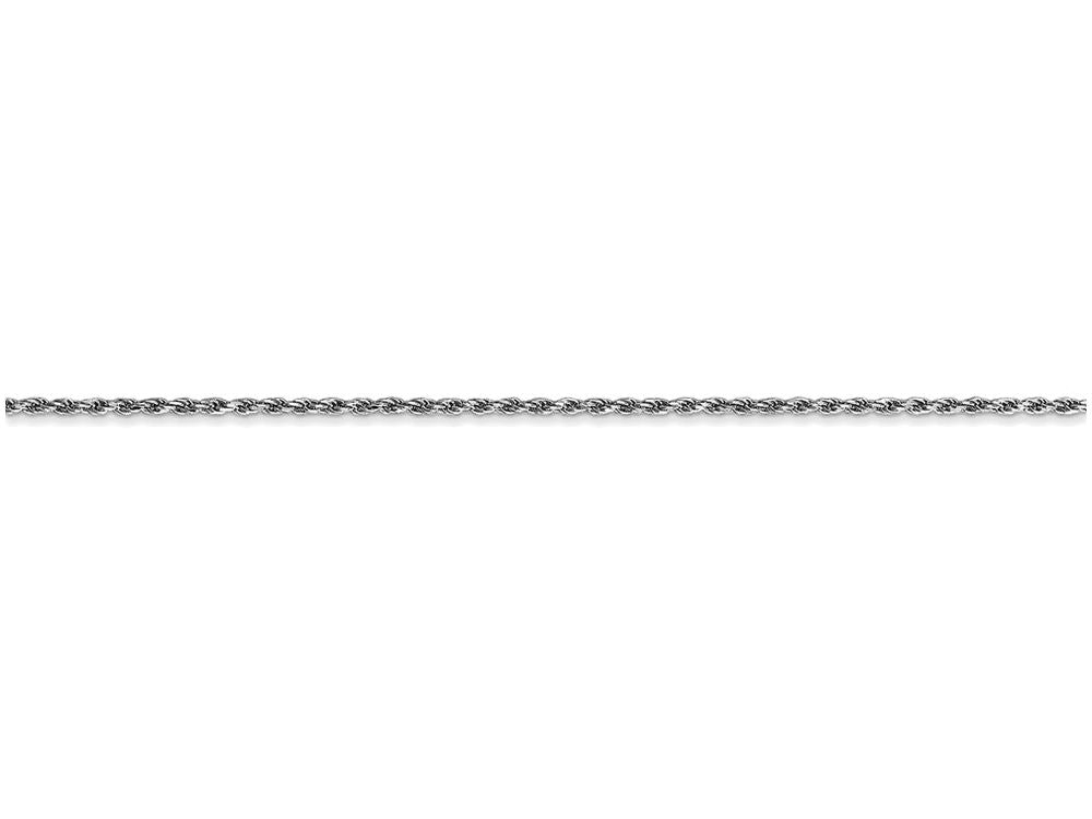 FJC Finejewelers 7 Inch 10k White Gold 1.2mm Machine Made bright-cut Rope Chain Bracelet