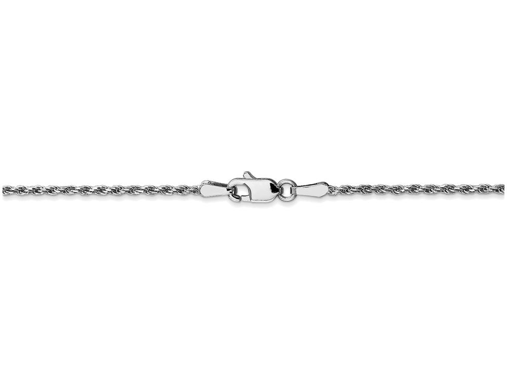 FJC Finejewelers 22 Inch 10k White Gold 1.5mm Machine Made bright-cut Rope Chain Necklace