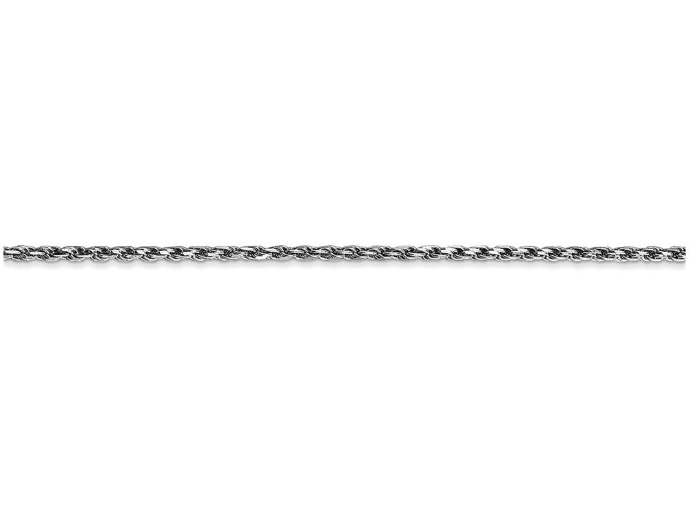 FJC Finejewelers 24 Inch 10k White Gold 1.5mm Machine Made bright-cut Rope Chain Necklace