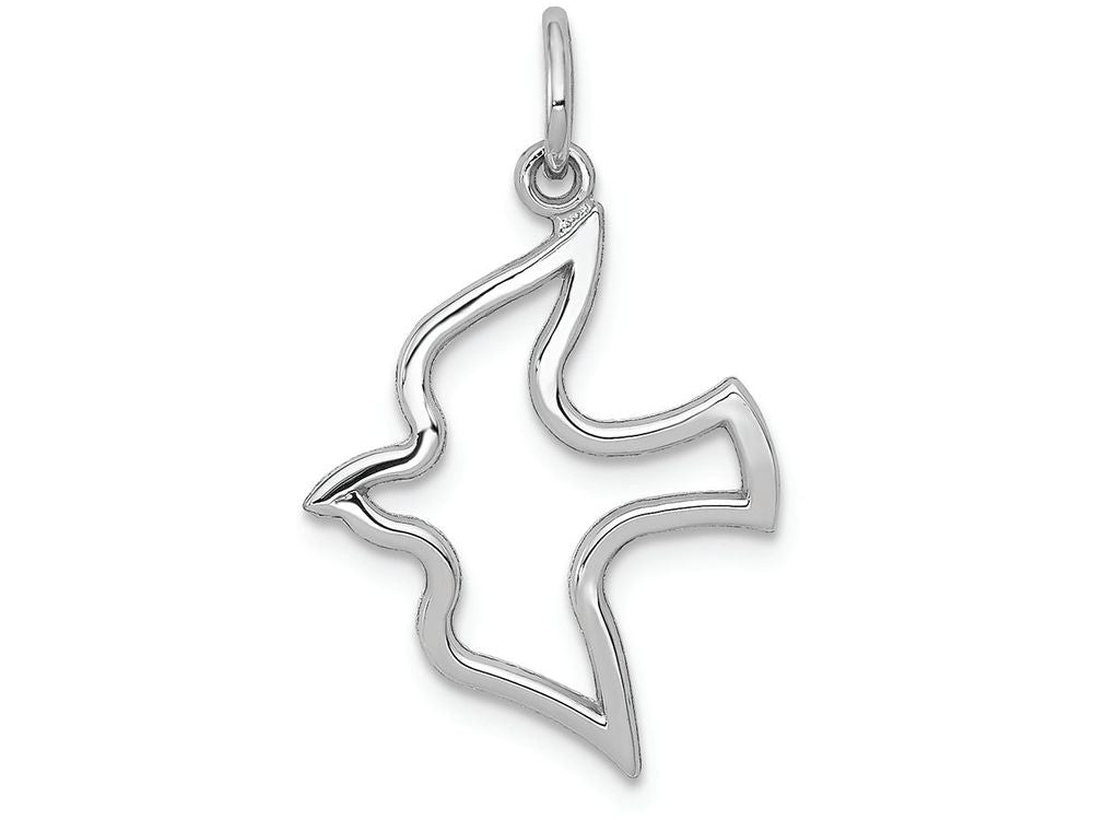 FJC Finejewelers 10k White Gold Dove Charm