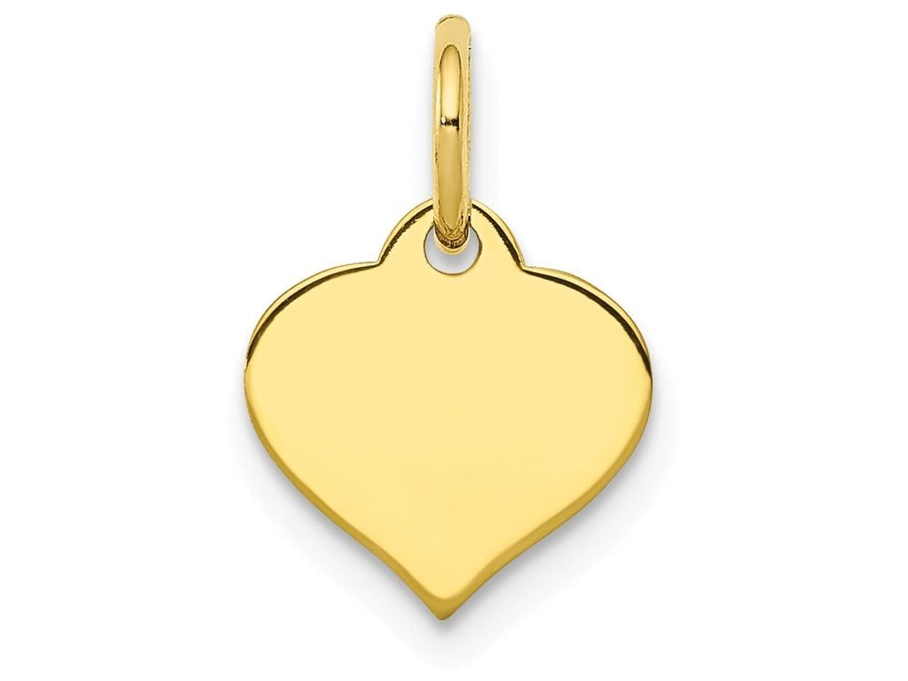 FJC Finejewelers 10k Yellow Gold Heart Disc Charm