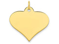 FJC Finejewelers 10k Yellow Gold Plain .013 Gauge Engraveable Heart Disc Charm