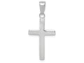 FJC Finejewelers 10k White Gold Beveled Cross with Square Tips Charm
